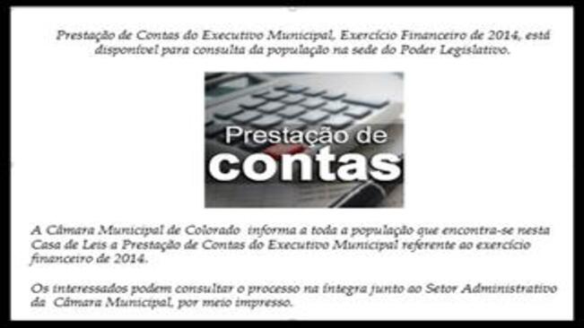 PRESTAÇÃO DE CONTAS 2014